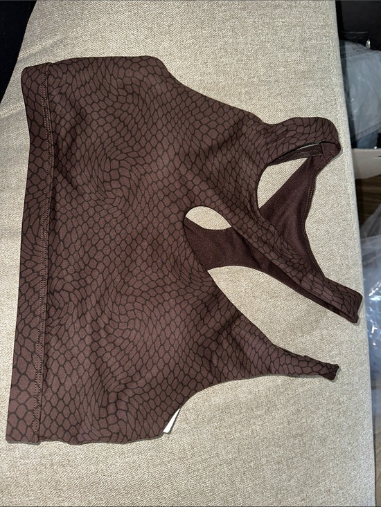 Fabletics Other - Fabletics Brown Textured Racerback Sports Bra